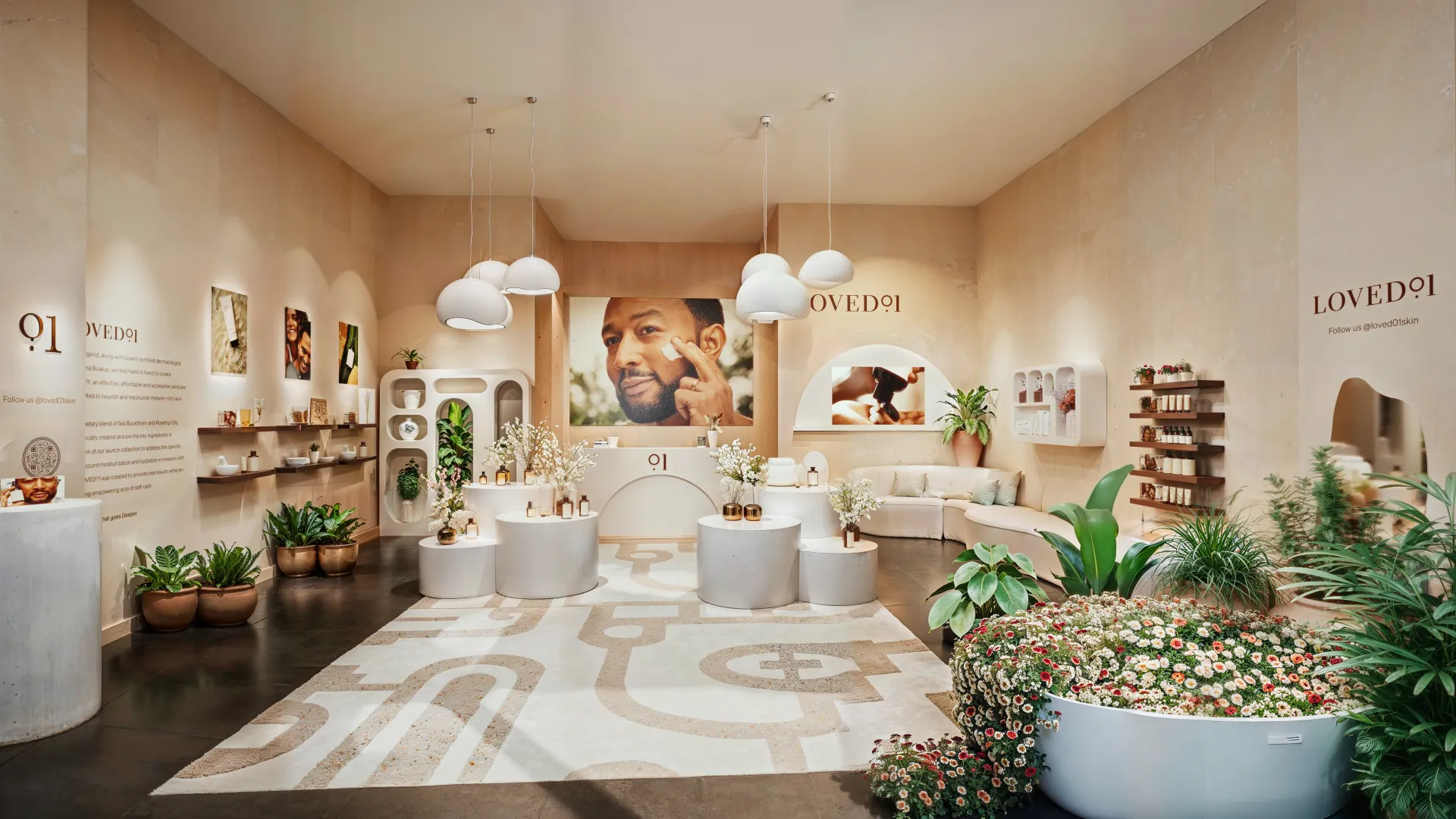 John Legend popup store retail space CGI visualization and event rendering
